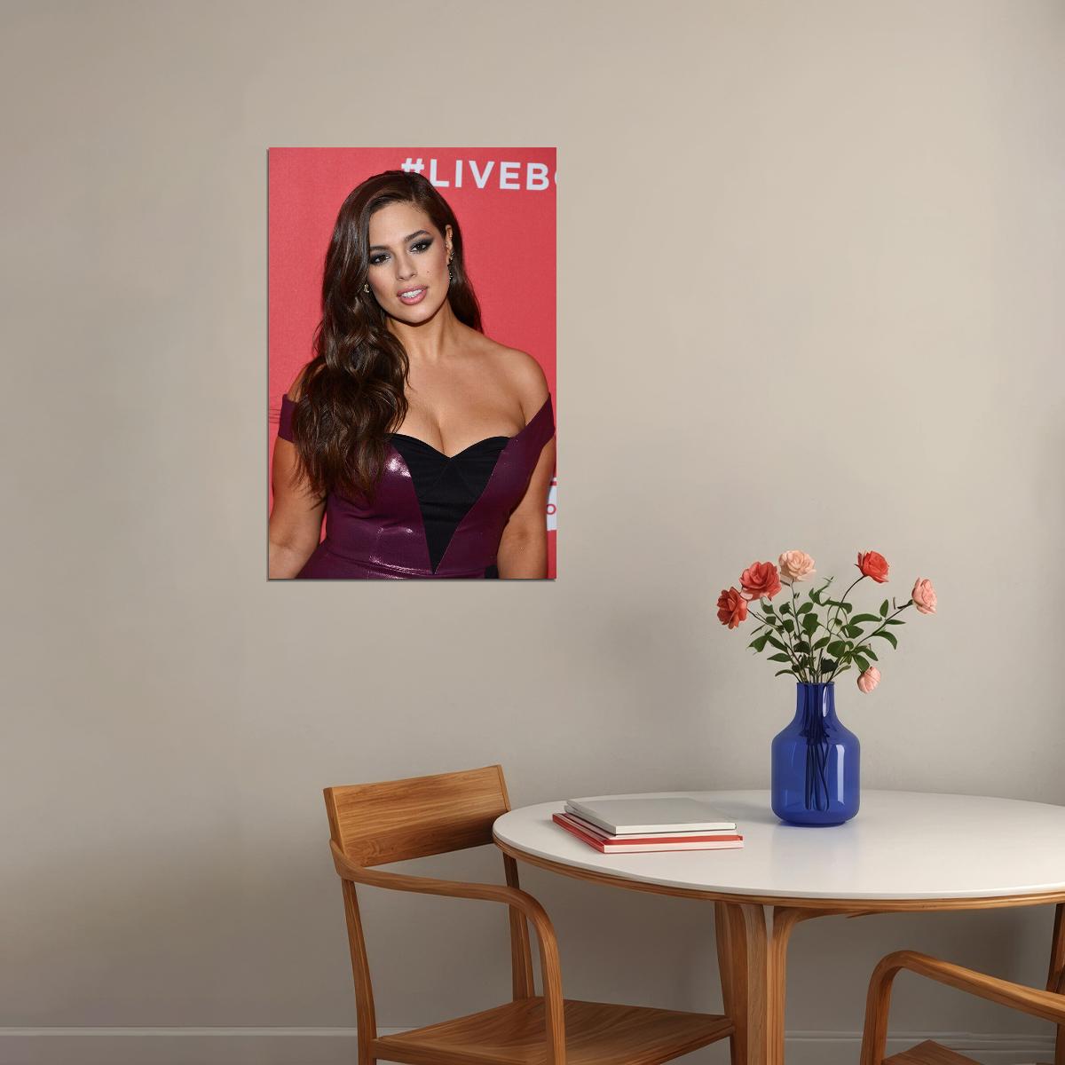 Ashley Graham Celebrity Plus Size Beauty Model Poster Wall Art Print Home Wall Decor - xonomax