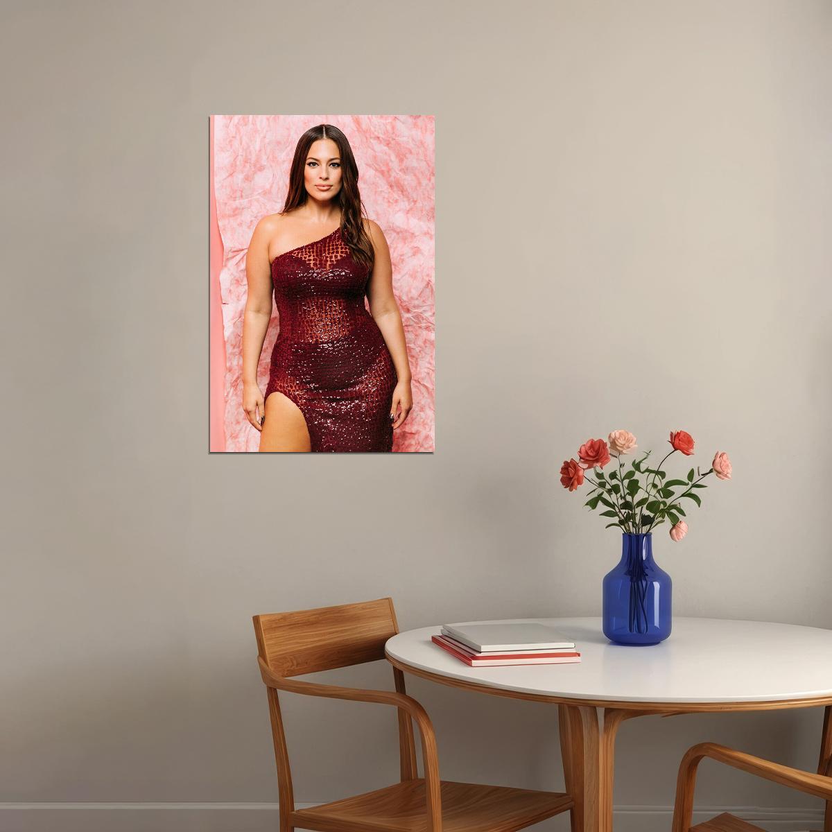 Ashley Graham Celebrity Plus Size Sexy Model Poster Wall Art Print Home Wall Decor - xonomax