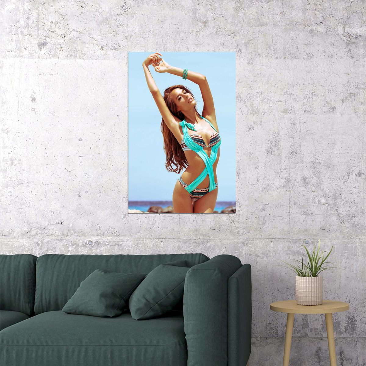 Samantha Ahrens Celebrity Beauty Model Artist Poster Wall Art Print Home Wall Decor