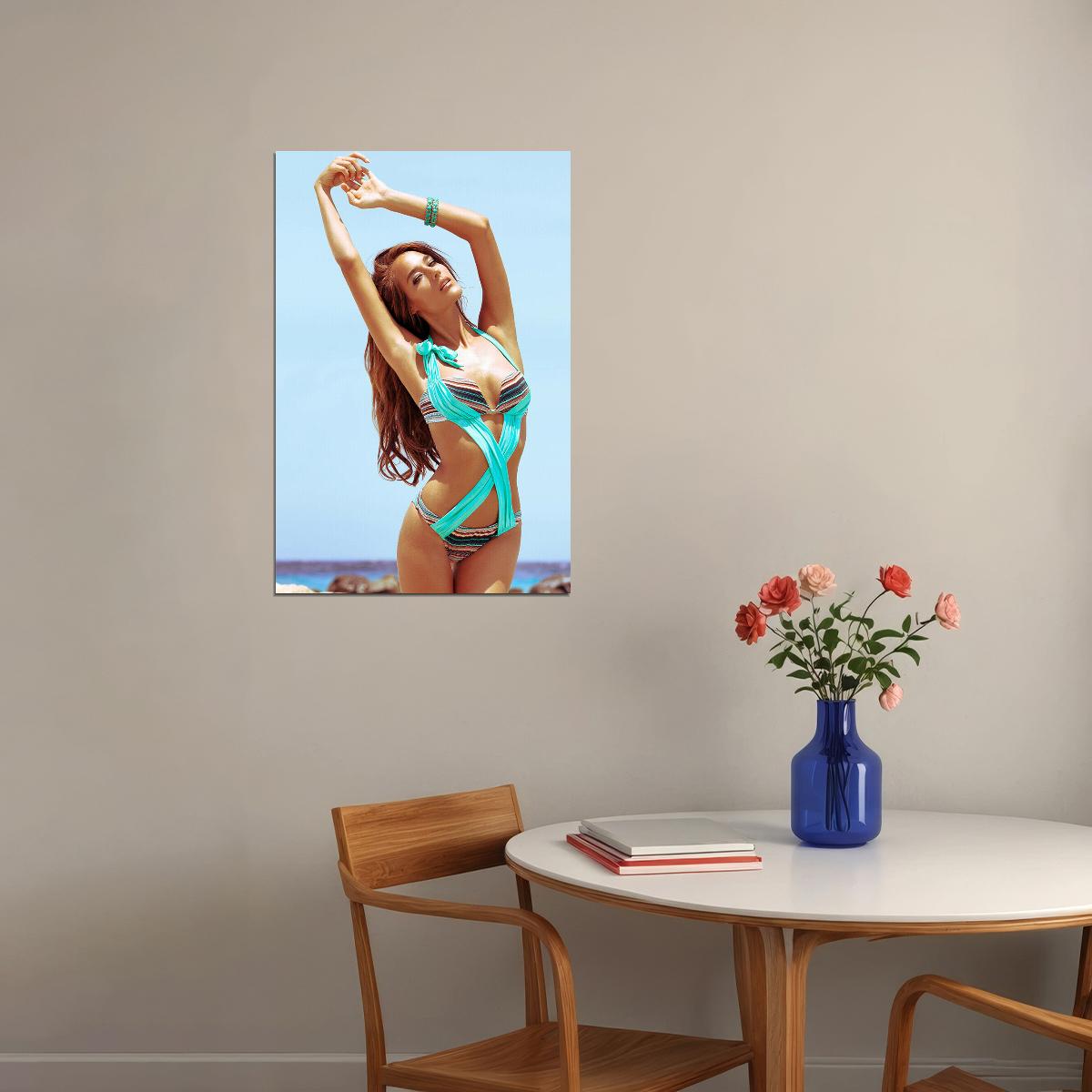 Samantha Ahrens Celebrity Beauty Model Artist Poster Wall Art Print Home Wall Decor