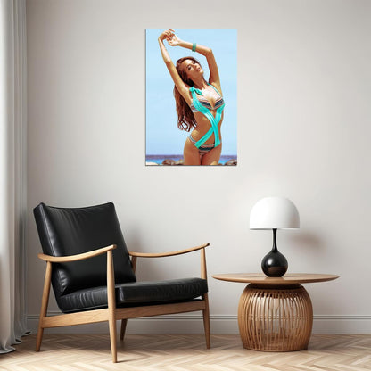 Samantha Ahrens Celebrity Beauty Model Artist Poster Wall Art Print Home Wall Decor