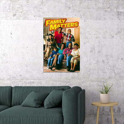 Family Matters 80s 90s Tv Movie Drama Comedy Poster Wall Art Print Home Wall Decor - xonomax