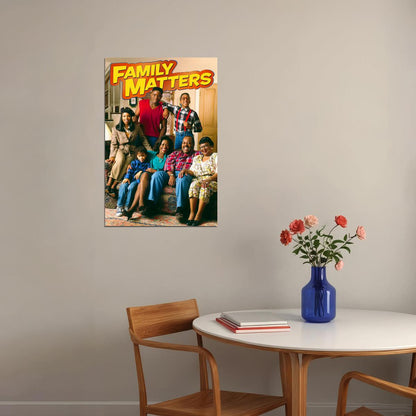 Family Matters 80s 90s Tv Movie Drama Comedy Poster Wall Art Print Home Wall Decor - xonomax