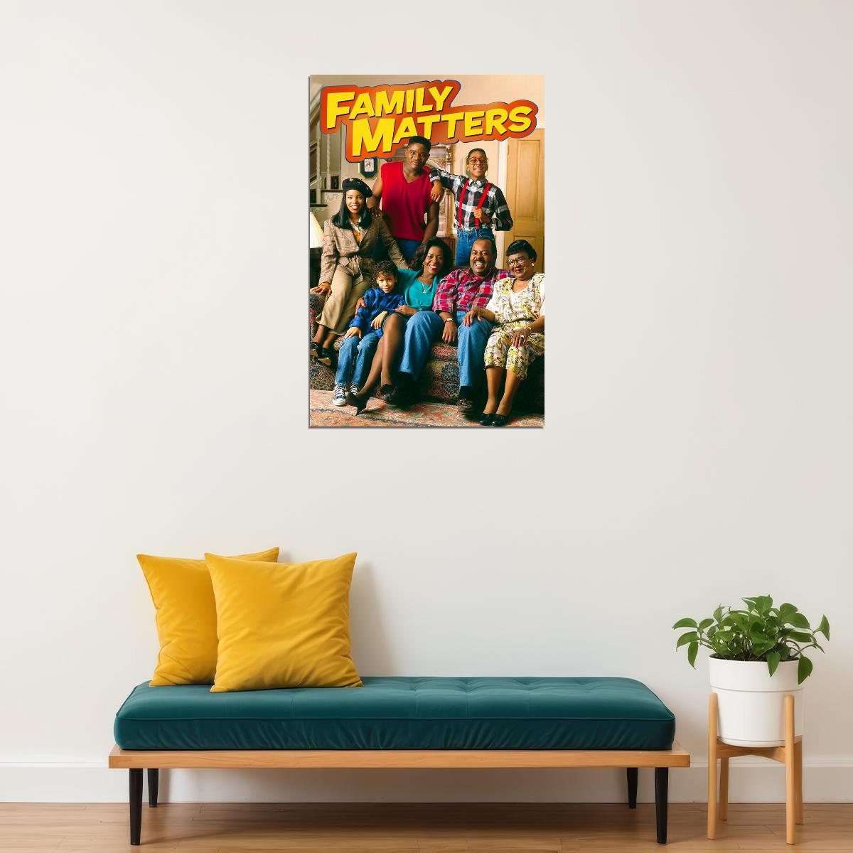Family Matters 80s 90s Tv Movie Drama Comedy Poster Wall Art Print Home Wall Decor - xonomax