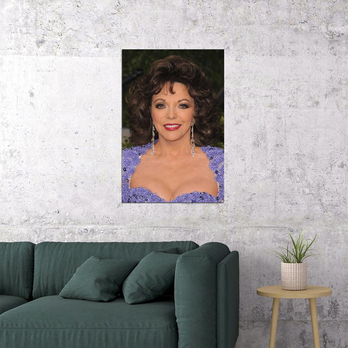 Joan Collins 80s 90s Celebrity Cinema Actor Poster Wall Art Print Home Wall Decor