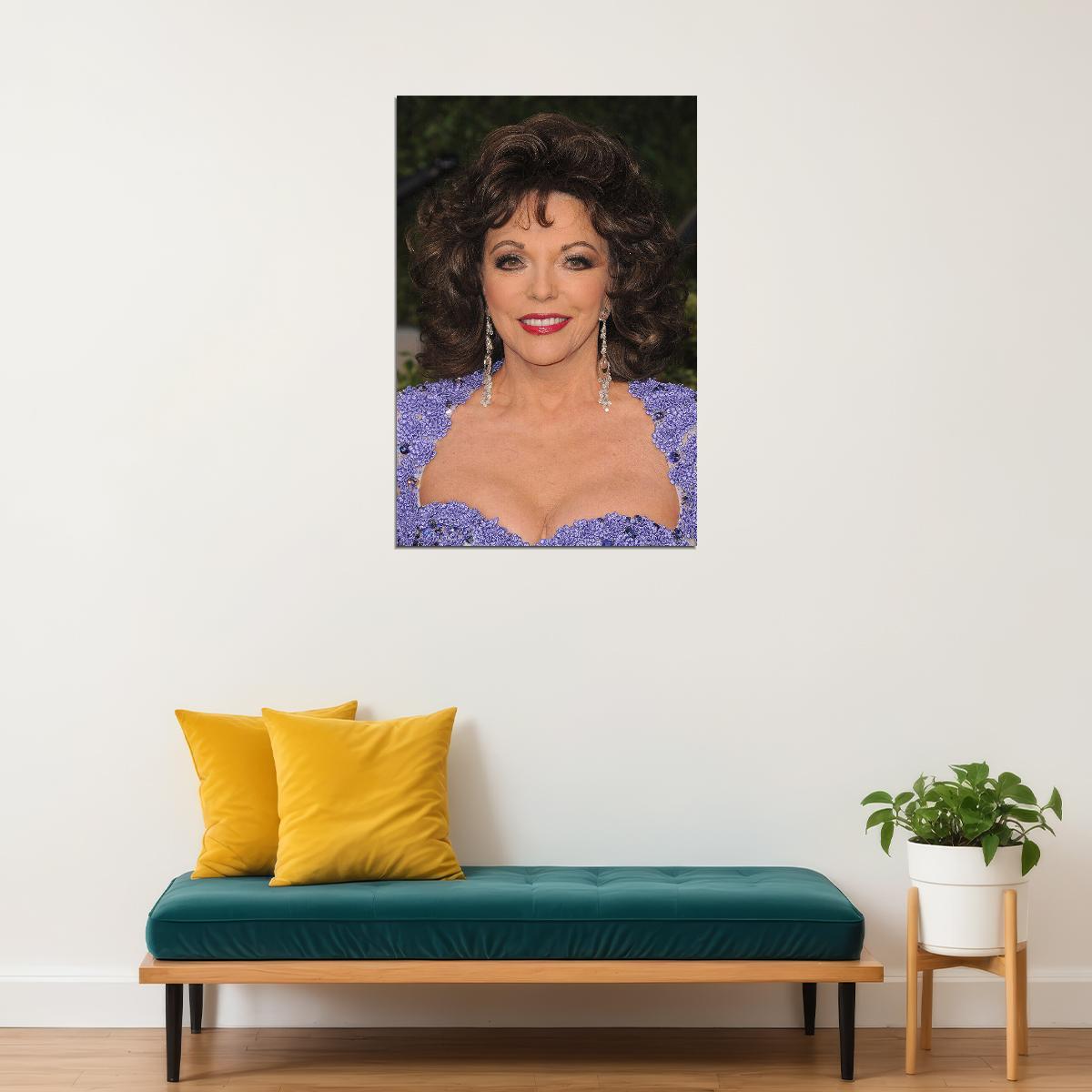 Joan Collins 80s 90s Celebrity Cinema Actor Poster Wall Art Print Home Wall Decor