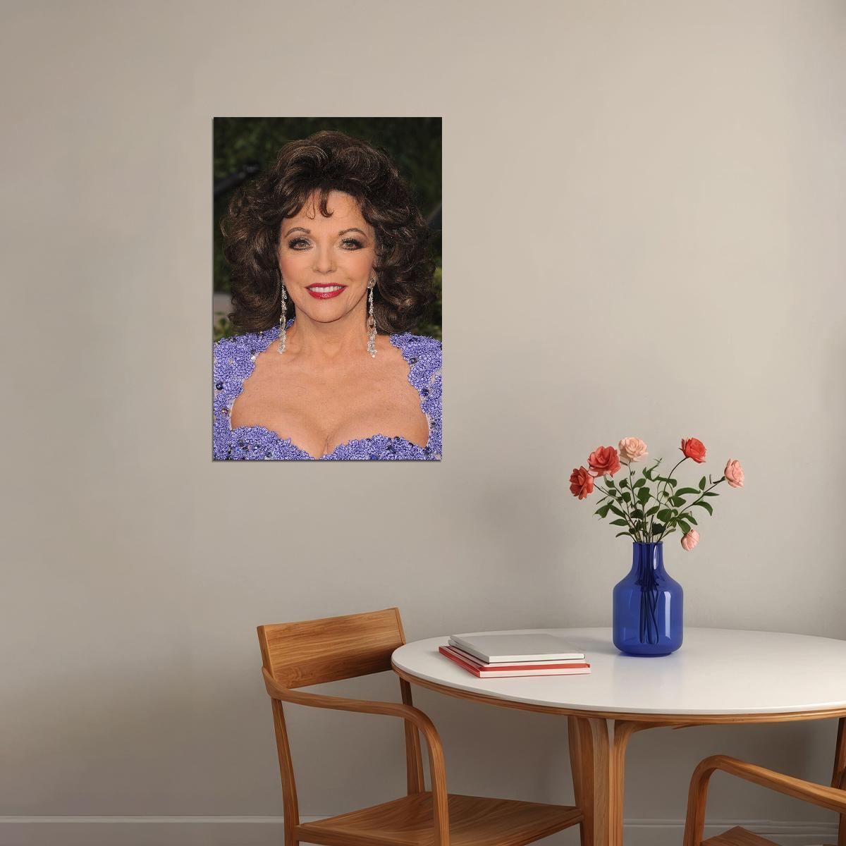 Joan Collins 80s 90s Celebrity Cinema Actor Poster Wall Art Print Home Wall Decor
