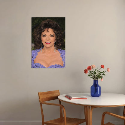 Joan Collins 80s 90s Celebrity Cinema Actor Poster Wall Art Print Home Wall Decor