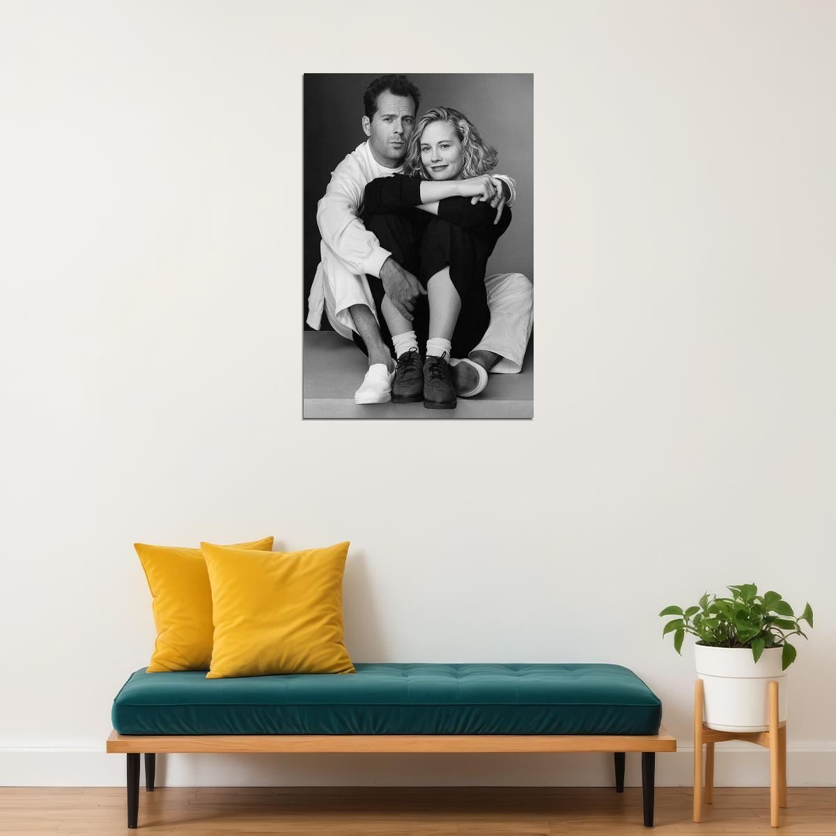 Bruce Willis Cybil Shepherd Moonlighting Actors Poster Wall Art Print Home Wall Decor - xonomax
