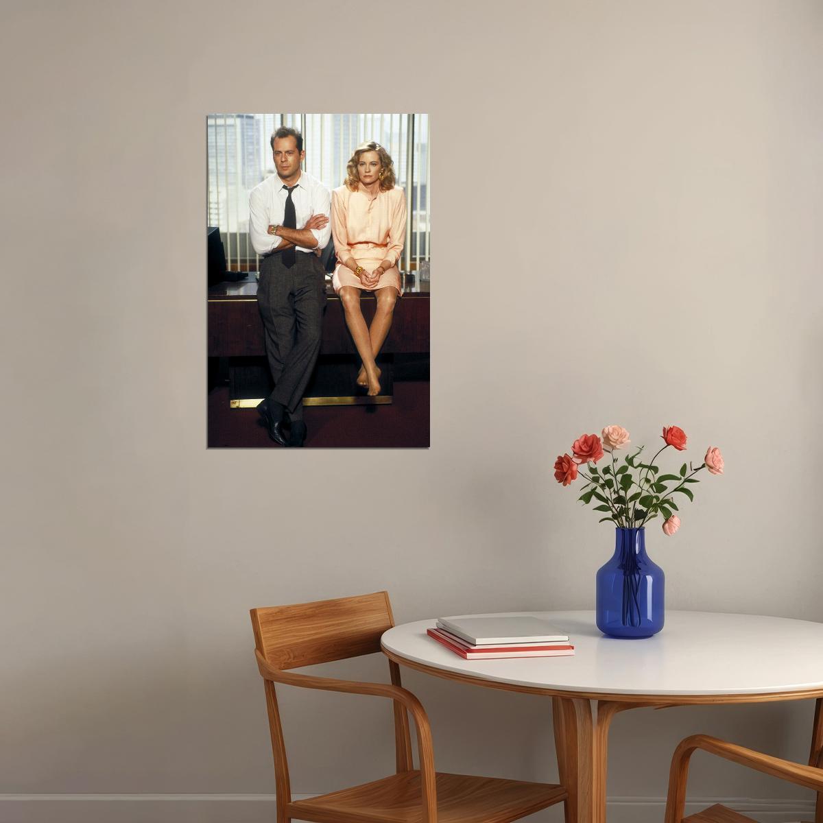 Bruce Willis Cybil Shepherd Moonlighting Actress Poster Wall Art Print Home Wall Decor - xonomax