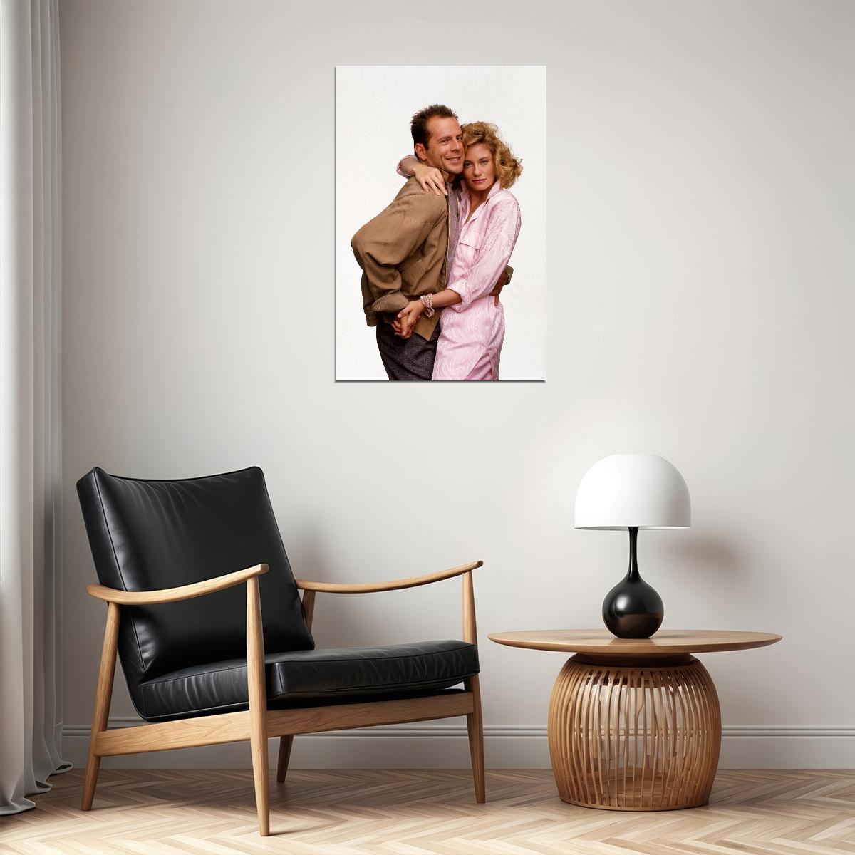 Bruce Willis Moonlighting 80s 90s Tv Series Poster Wall Art Print Home Wall Decor - xonomax