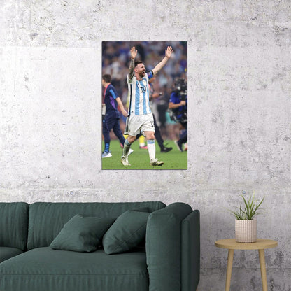 Lionel Messi Argentina National Team Champ World Cup Poster Wall Art Print Home Wall Decor - xonomax