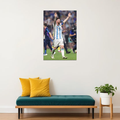 Lionel Messi Argentina National Team Champ World Cup Poster Wall Art Print Home Wall Decor - xonomax