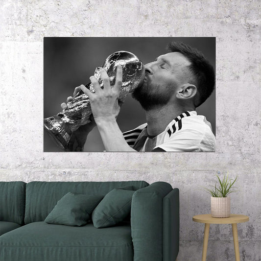 Lionel Messi Argentina World Cup Champ Poster Wall Art Print Home Wall Decor - xonomax