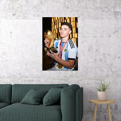 Julian Alvarez Celebration Argentina World Cup Poster Wall Art Print Home Wall Decor - xonomax