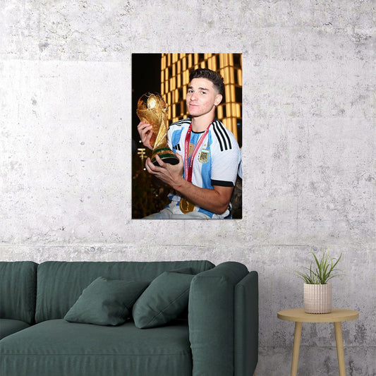 Julian Alvarez Celebration Argentina World Cup Poster Wall Art Print Home Wall Decor - xonomax