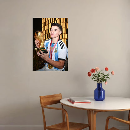 Julian Alvarez Celebration Argentina World Cup Poster Wall Art Print Home Wall Decor - xonomax