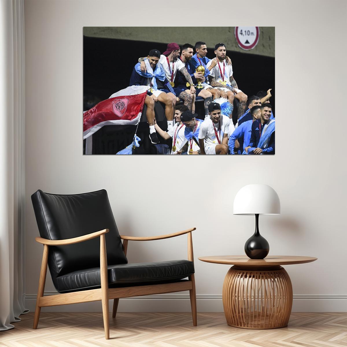 Argentina National Team Celebration World Cup Poster Wall Art Print Home Wall Decor - xonomax