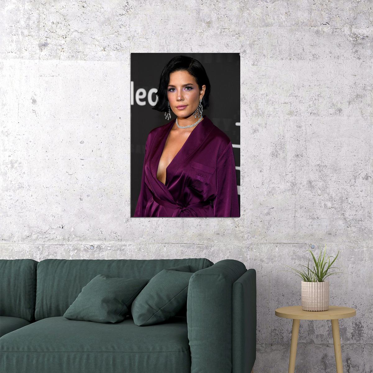 Halsey Celebrity Musician Songwriter Actress Poster Wall Art Print Home Wall Decor - xonomax
