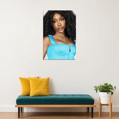 Sza Celebrity Singer Musician Songwriter Album Poster Wall Art Print Home Wall Decor - xonomax