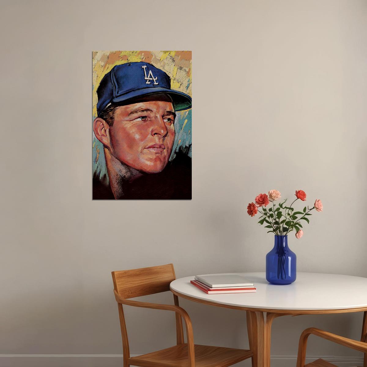 Don Drysdale American Baseball Athlete Sports Poster Wall Art Print Home Wall Decor - xonomax
