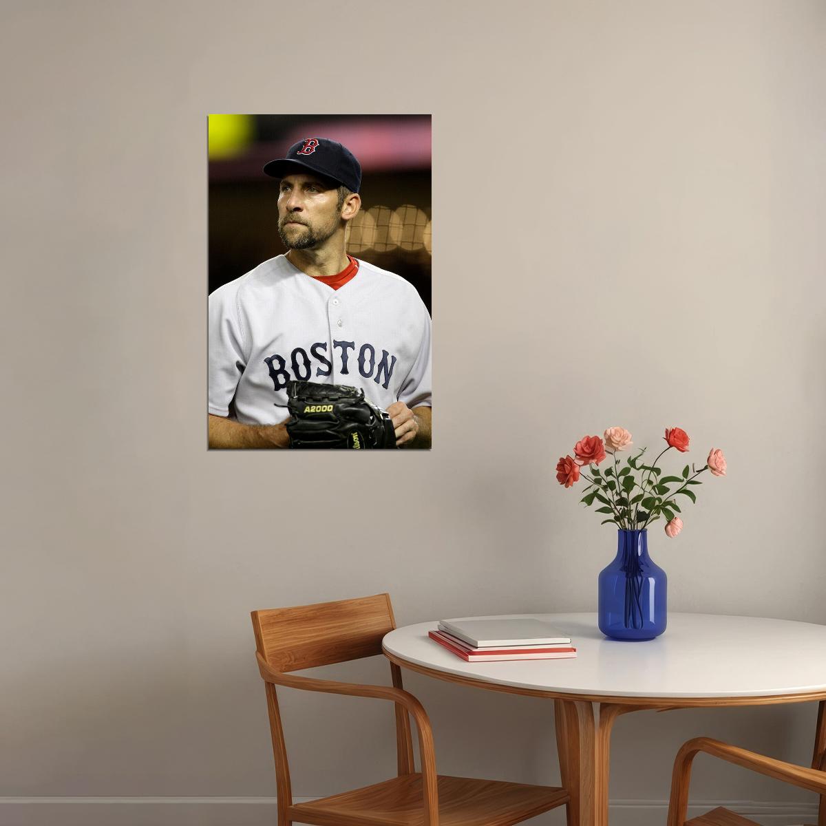 John Smoltz Celebrity Baseball Athlete Sports Poster Wall Art Print Home Wall Decor