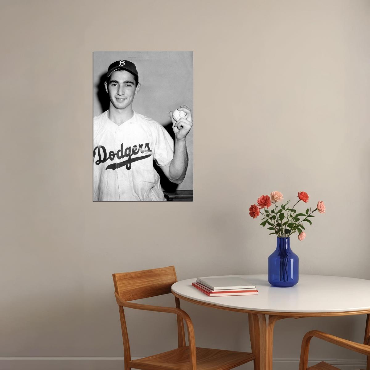 Sandy Koufax American Baseball Player Match Poster Wall Art Print Home Wall Decor