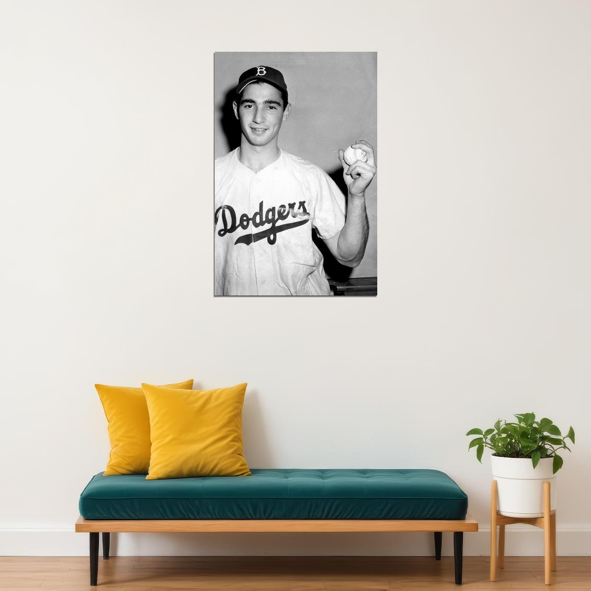 Sandy Koufax American Baseball Player Match Poster Wall Art Print Home Wall Decor