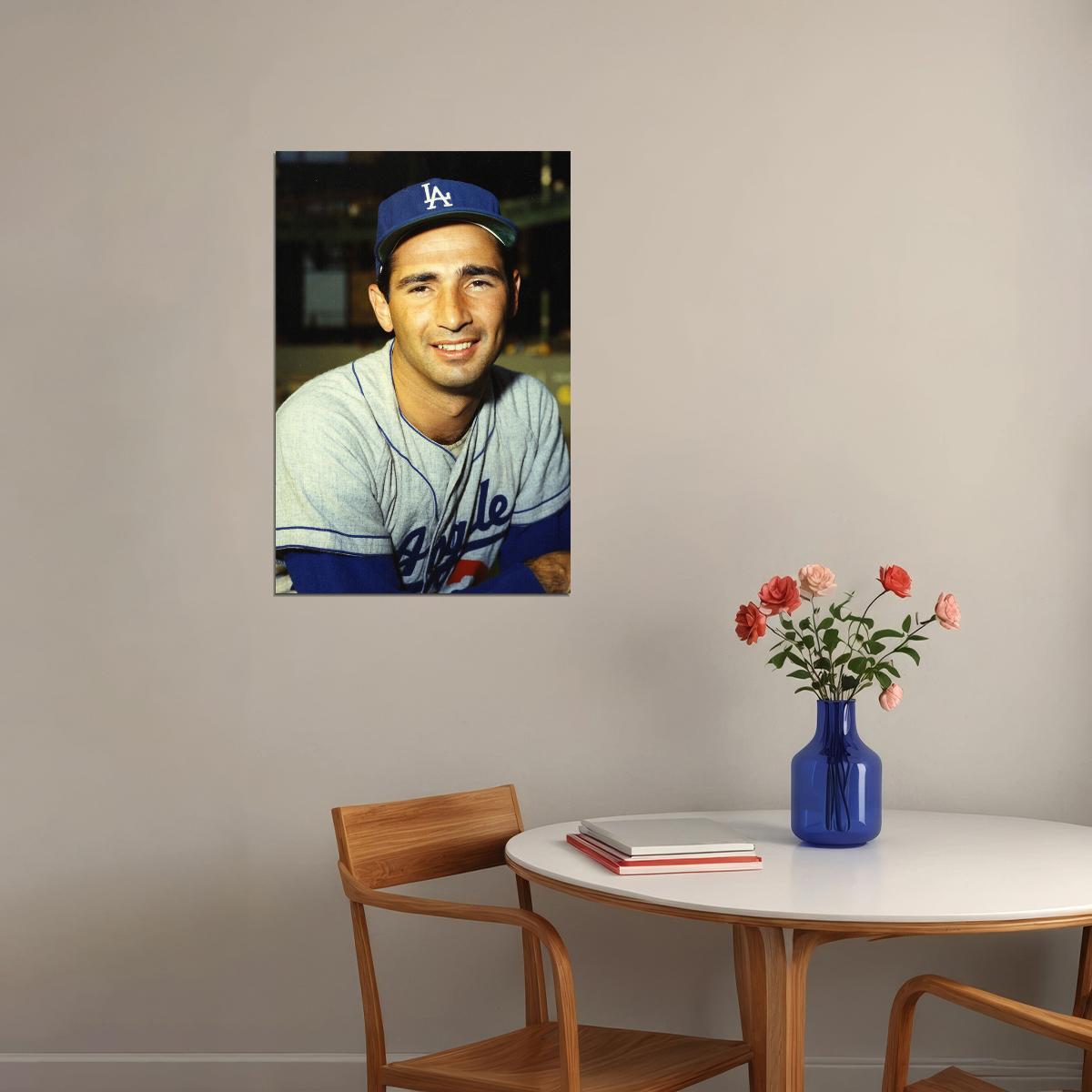 Sandy Koufax American Baseball Player Sports Poster Wall Art Print Home Wall Decor