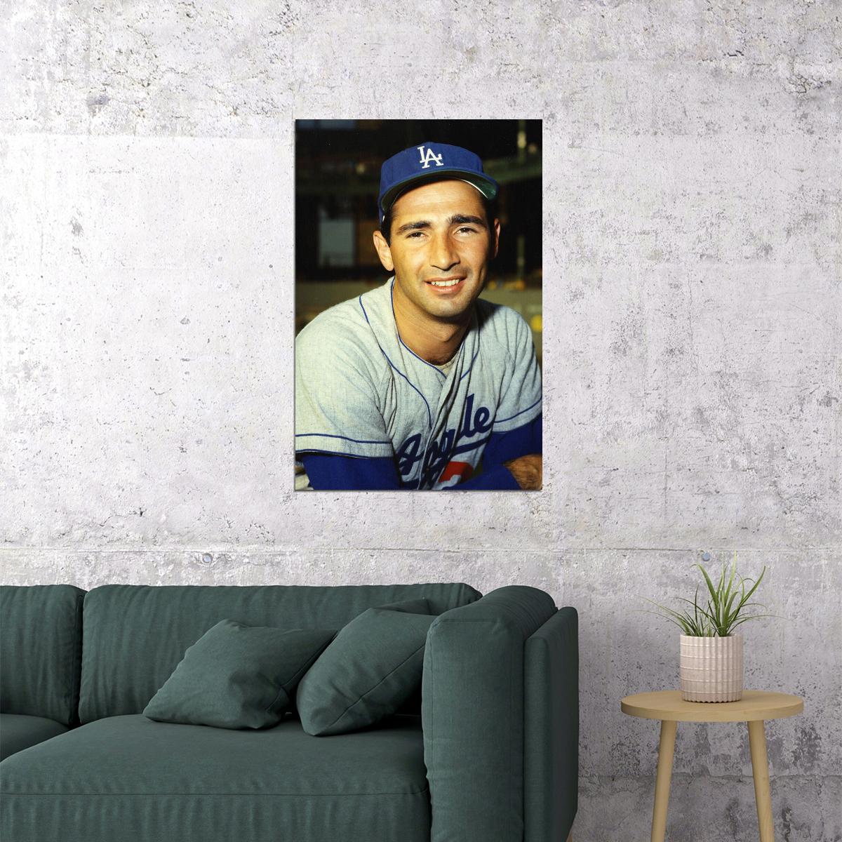 Sandy Koufax American Baseball Player Sports Poster Wall Art Print Home Wall Decor