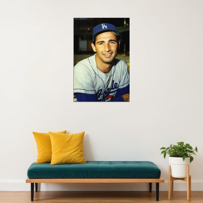 Sandy Koufax American Baseball Player Sports Poster Wall Art Print Home Wall Decor