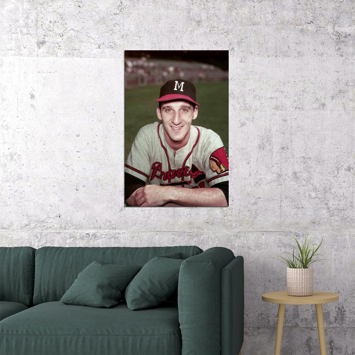 Warren Spahn American Baseball Athlete Style Poster Wall Art Print Home Wall Decor - xonomax