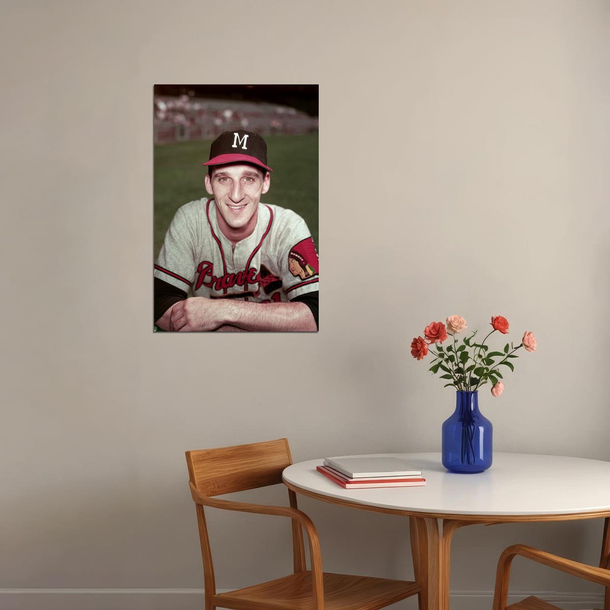 Warren Spahn American Baseball Athlete Style Poster Wall Art Print Home Wall Decor - xonomax