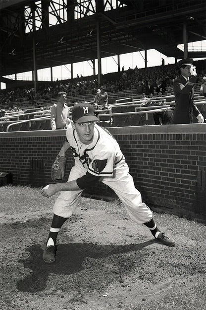 Warren Spahn American Baseball Athlete Poster Wall Art Print Home Wall Decor - xonomax