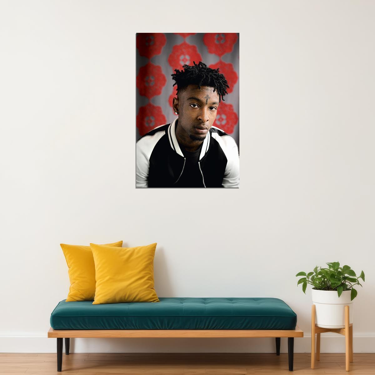 21 Savage Celebrity Singer Musician Artist Poster Wall Art Print Home Wall Decor - xonomax