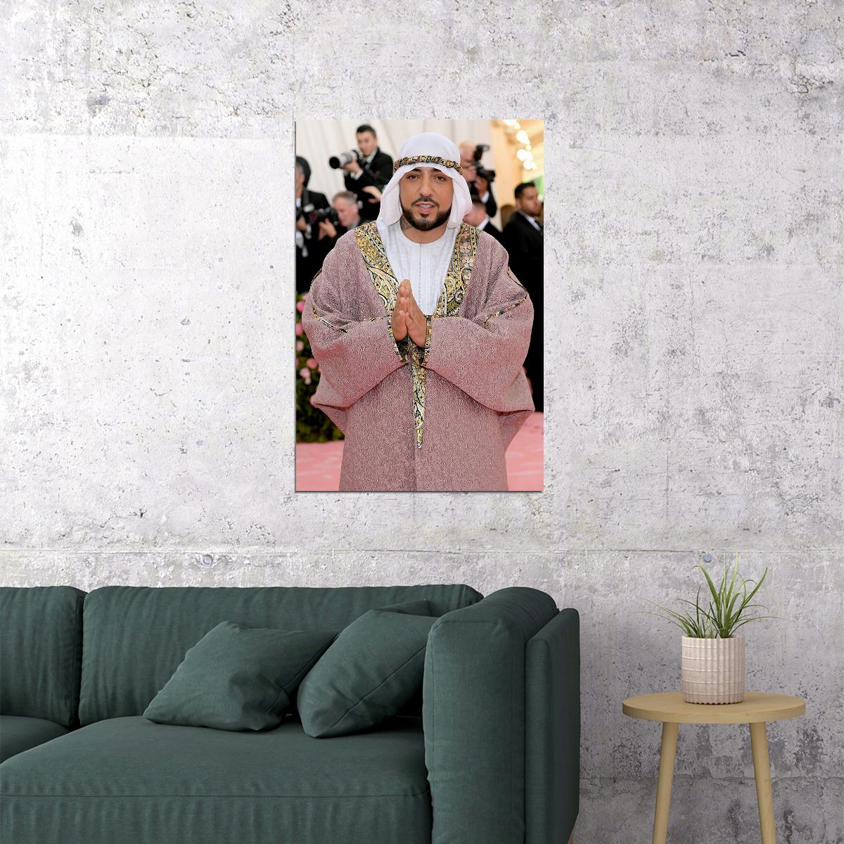 French Montana Celebrity Dance Music Singer Poster Wall Art Print Home Wall Decor - xonomax