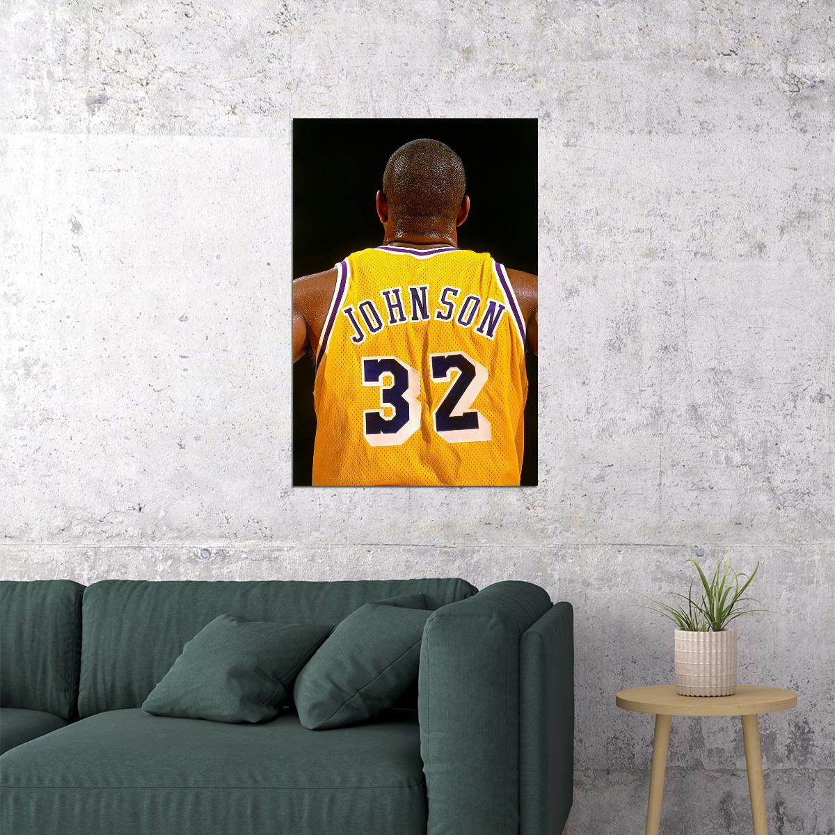 Magic Johnson American Basketball Player Poster Wall Art Print Home Wall Decor - xonomax