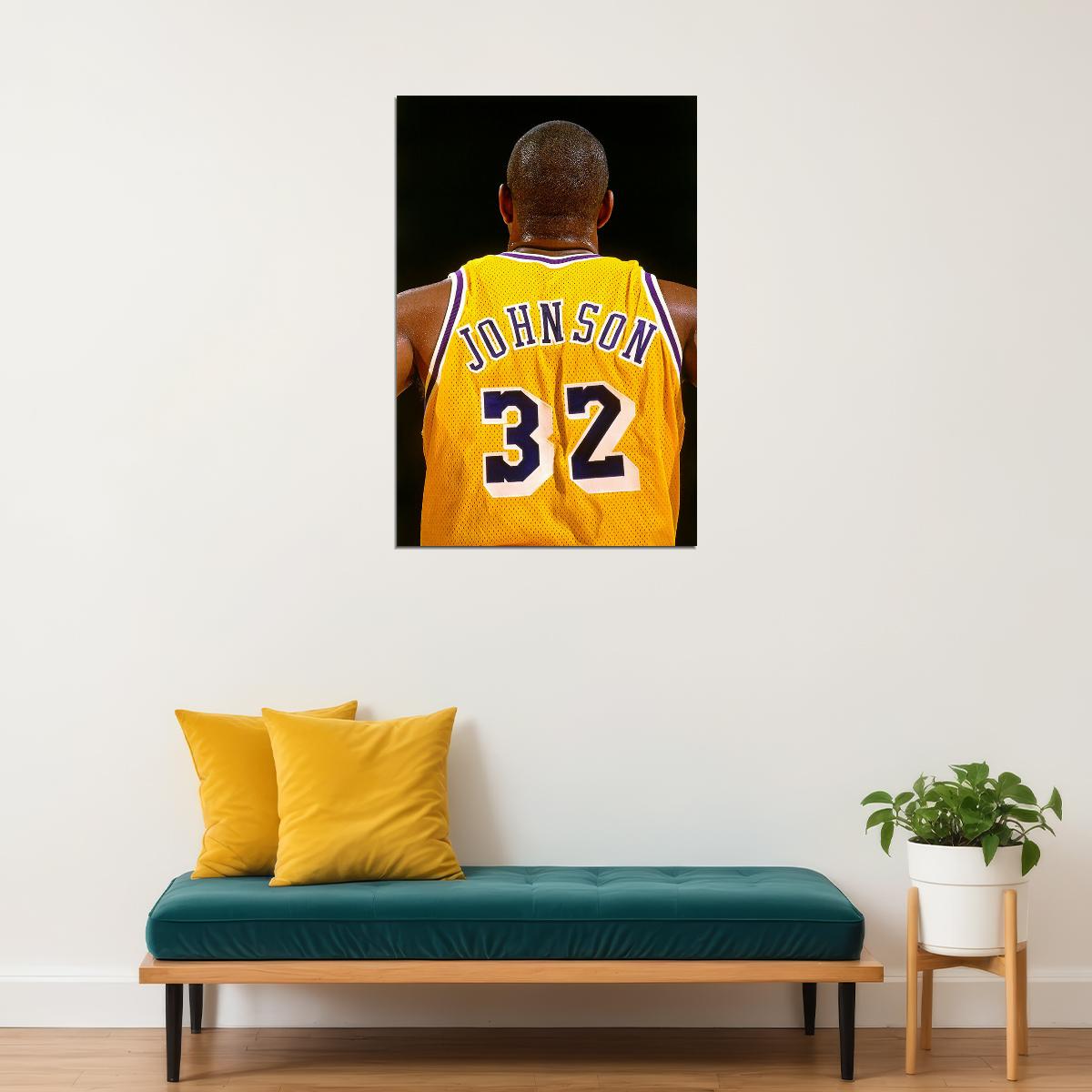 Magic Johnson American Basketball Player Poster Wall Art Print Home Wall Decor - xonomax