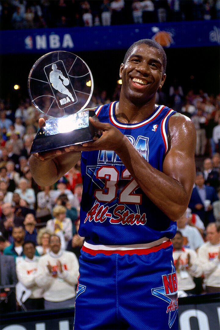 Magic Johnson American Basketball Player Play Poster Wall Art Print Home Wall Decor - xonomax