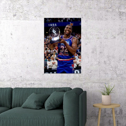 Magic Johnson American Basketball Player Play Poster Wall Art Print Home Wall Decor - xonomax