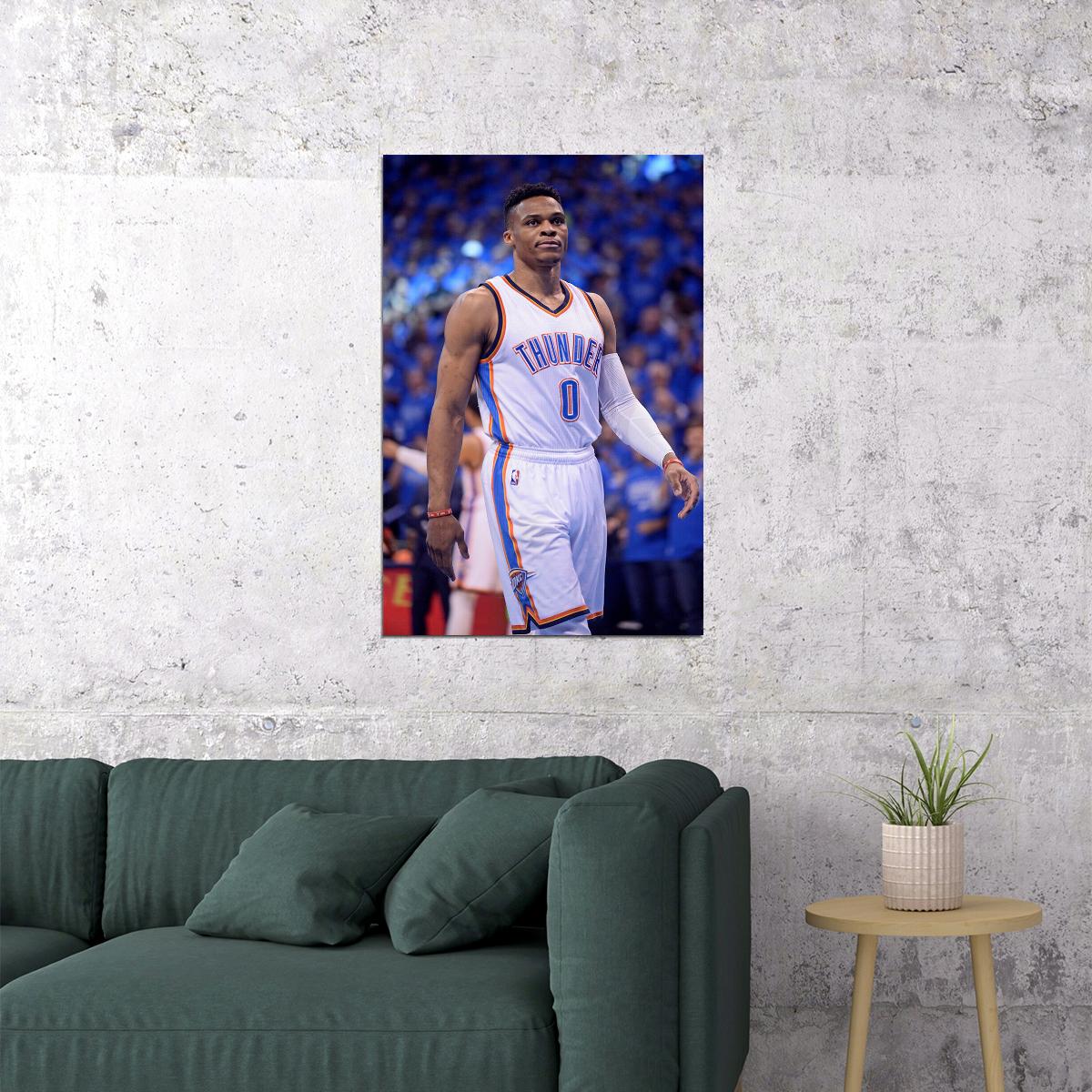 Russell Westbrook American Basketball Sports Poster Wall Art Print Home Wall Decor