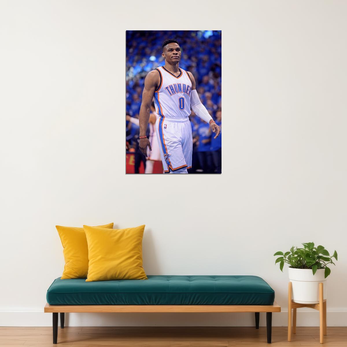 Russell Westbrook American Basketball Sports Poster Wall Art Print Home Wall Decor