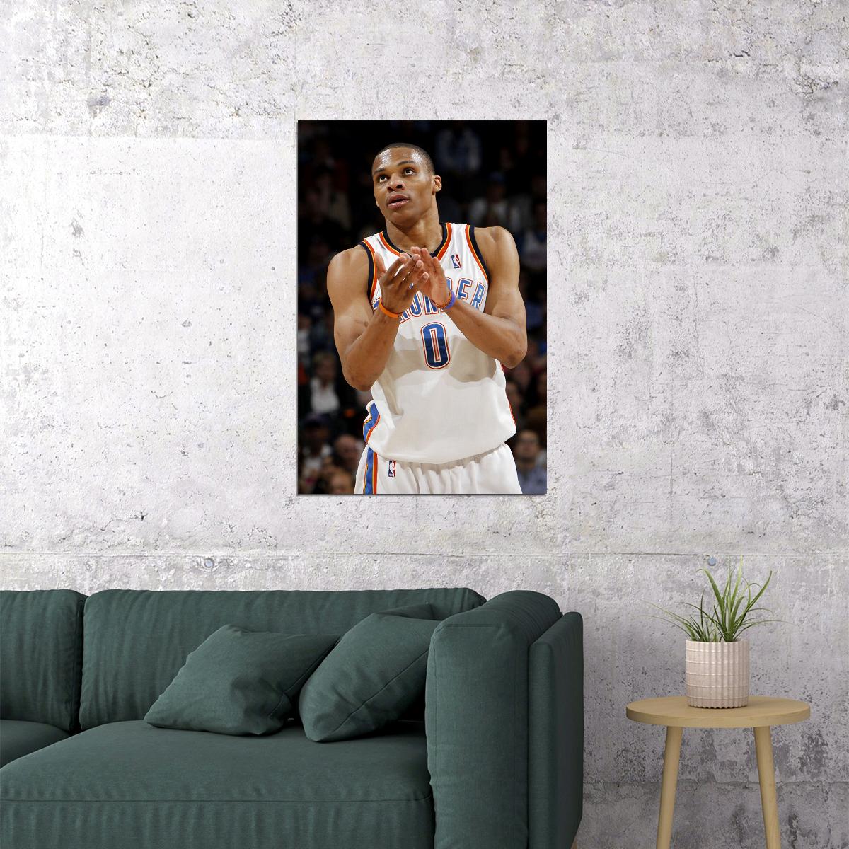 Russell Westbrook American Basketball Player Poster Wall Art Print Home Wall Decor