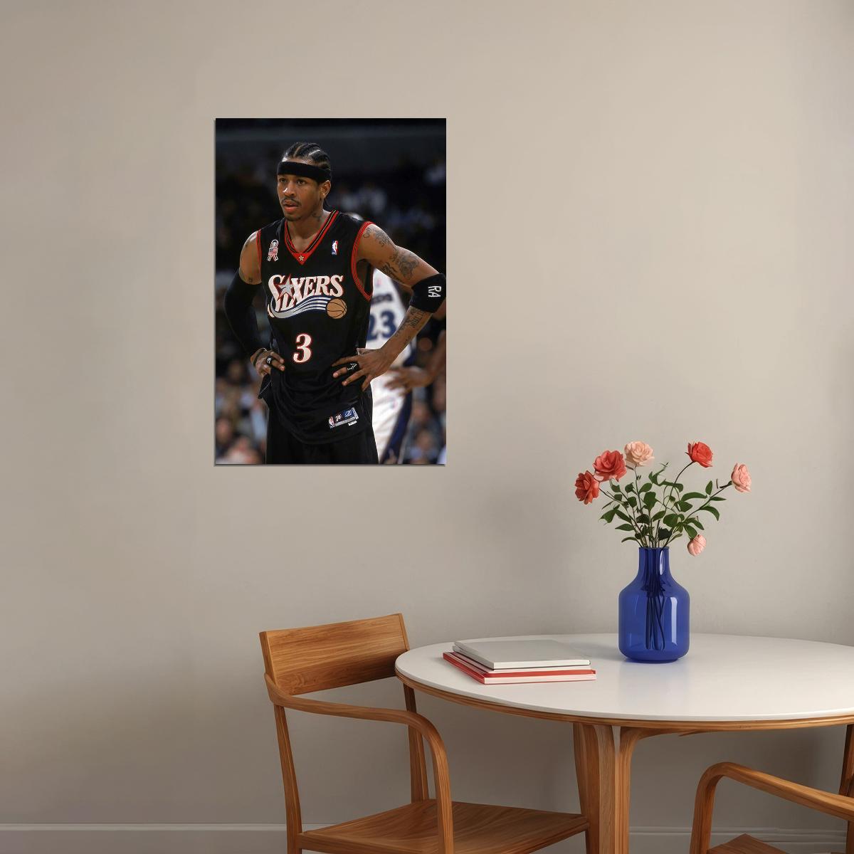 Allen Iverson American Basketball Sports Poster Wall Art Print Home Wall Decor - xonomax