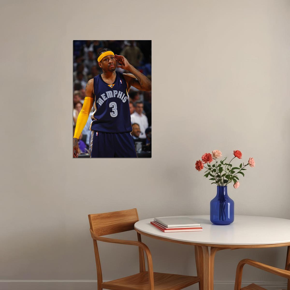 Allen Iverson American Basketball Player Sports Poster Wall Art Print Home Wall Decor - xonomax
