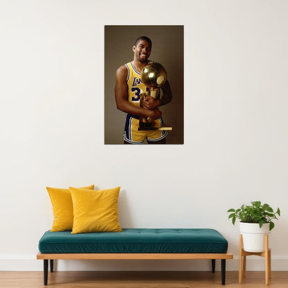 Magic Johnson American Basketball Player Poster Wall Art Print Home Wall Decor - xonomax