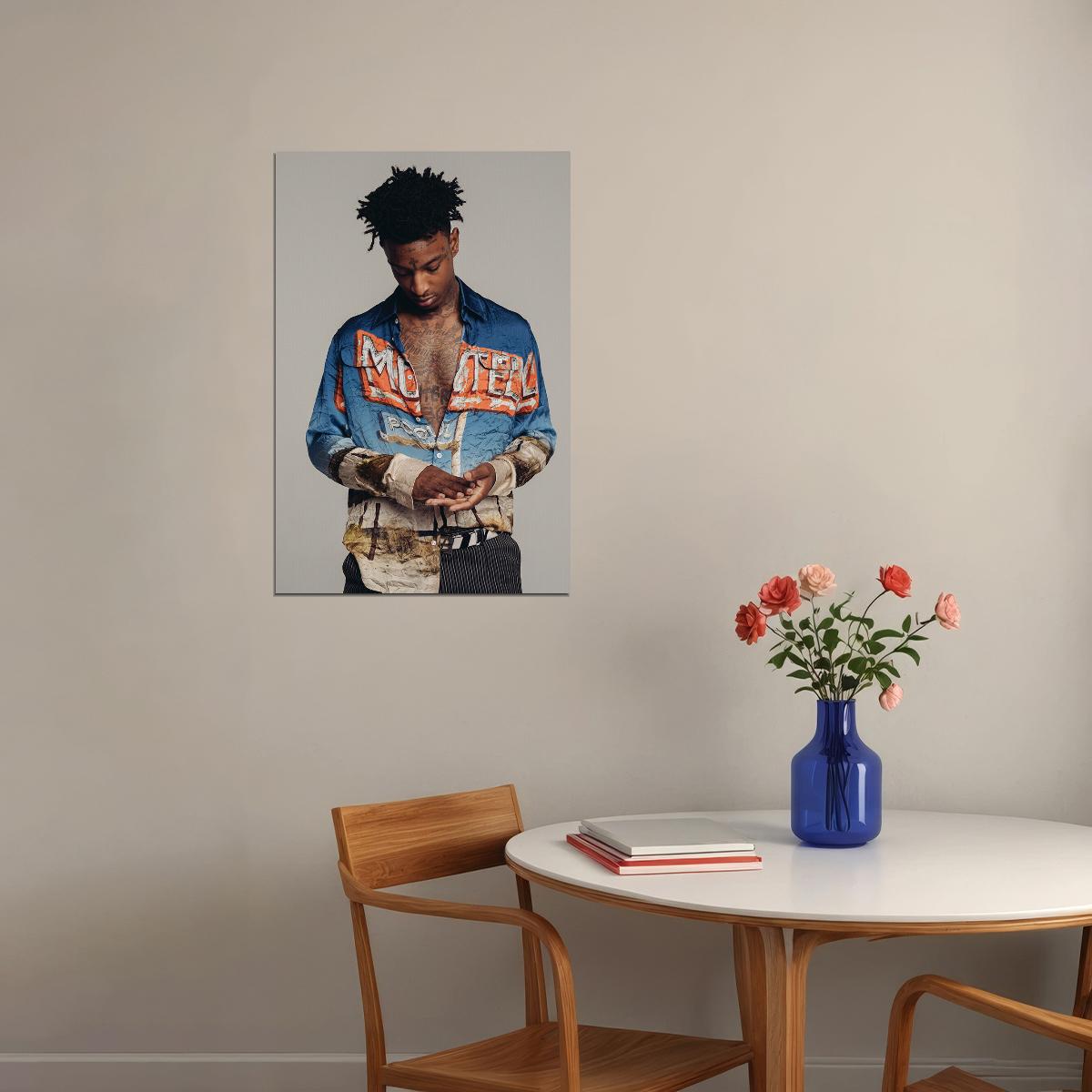 21 Savage Rap Music Songwriter Producer Poster Wall Art Print Home Wall Decor - xonomax