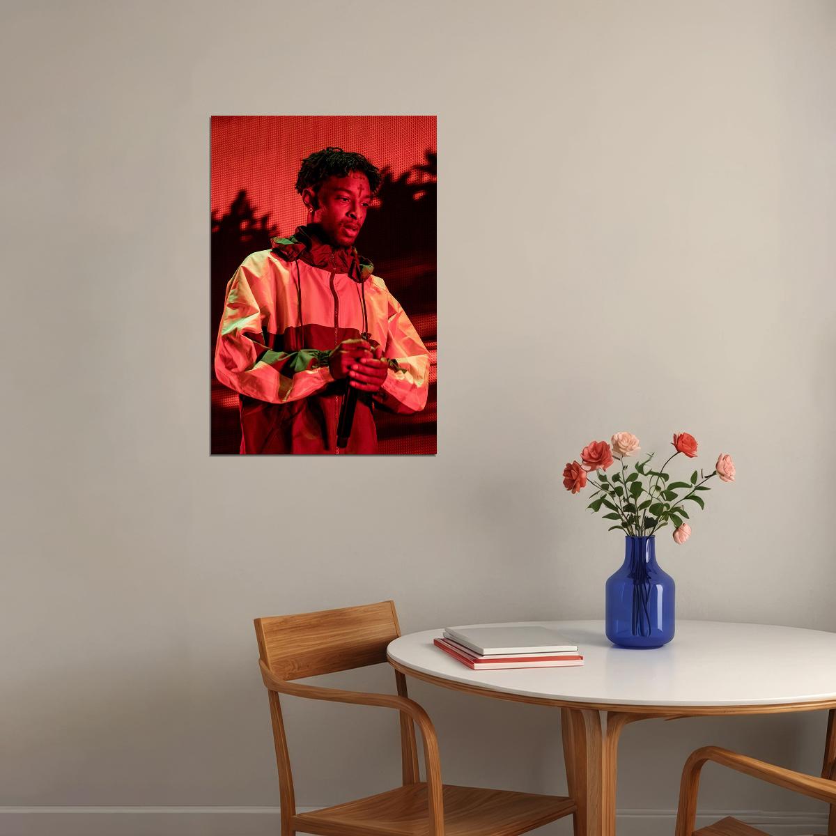 21 Savage Rap Music Musician Producer Poster Wall Art Print Home Wall Decor - xonomax