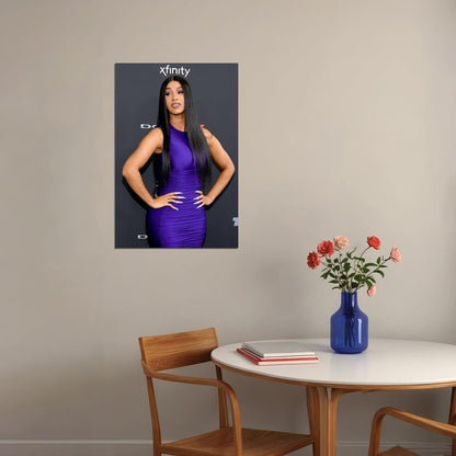 Cardi B Celebrity Singer Actress Rapper Songwriter Poster Wall Art Print Home Wall Decor - xonomax
