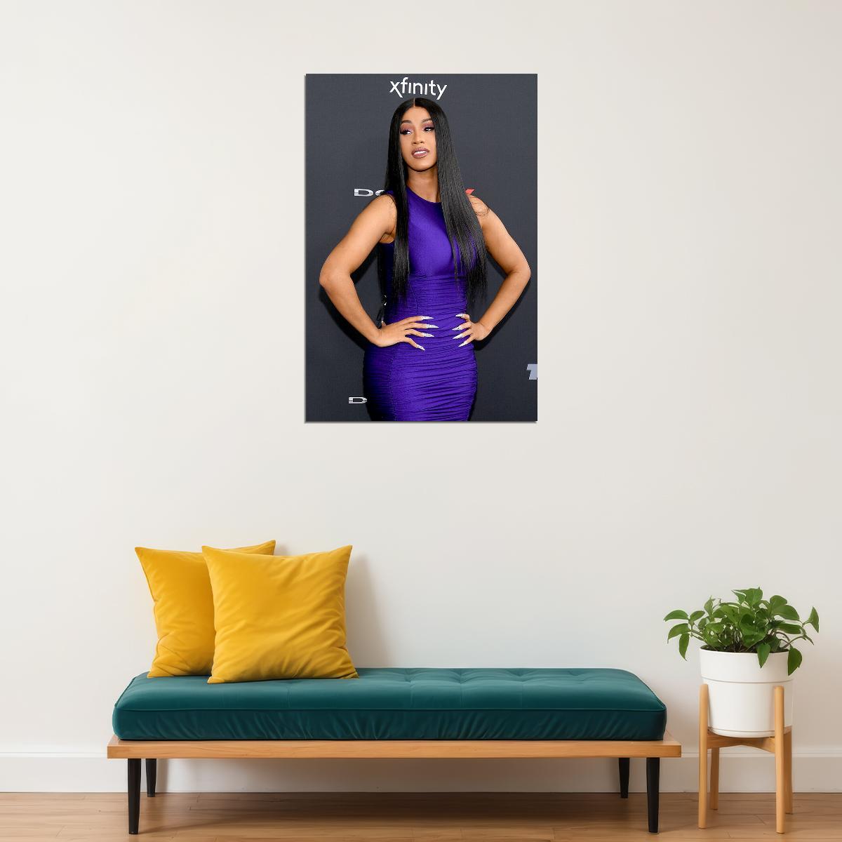 Cardi B Celebrity Singer Actress Rapper Songwriter Poster Wall Art Print Home Wall Decor - xonomax